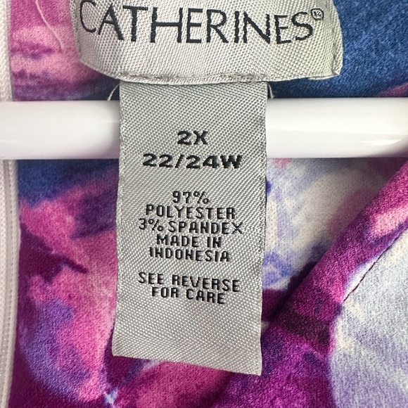 Catherine's Floral Sleeveless Aline Dress size 2X (23/24W) - Picture 10 of 10